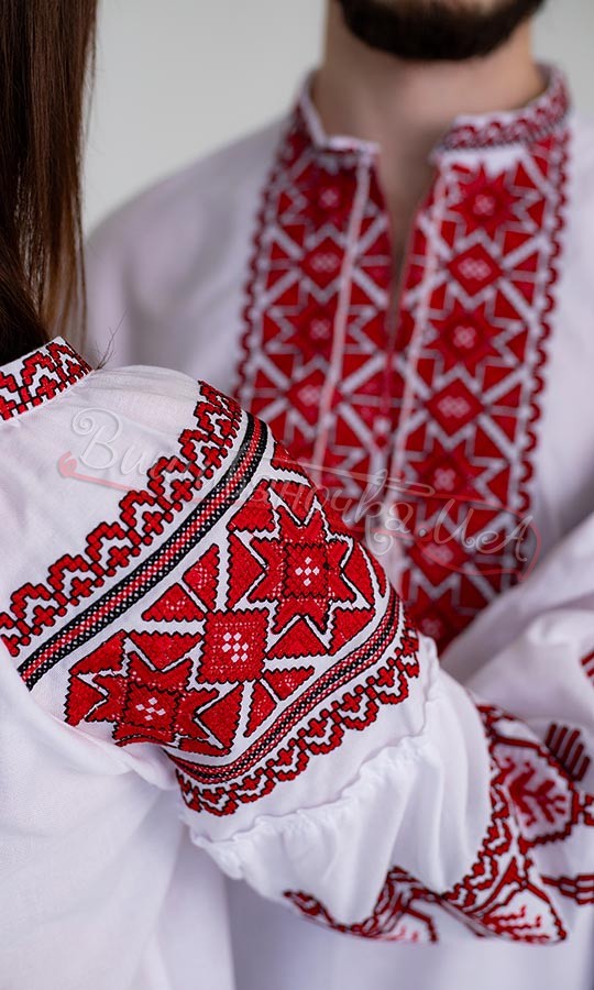 Парный вышитый комплект 7351 - фото 4 vishivano4ka.com.ua