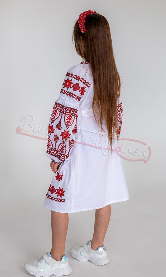 Нарядное платье для девочки 851-2 - фото 3 vishivano4ka.com.ua