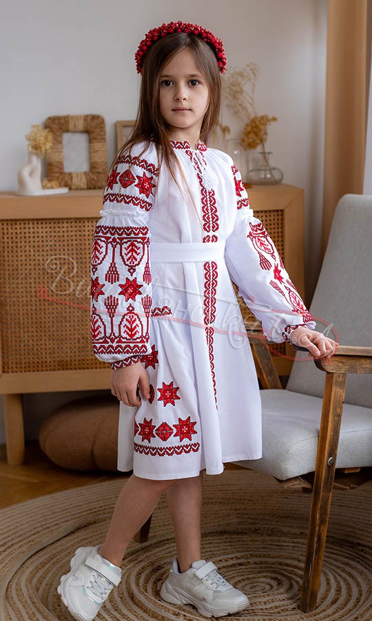 Нарядное платье для девочки 851-2 - фото 4 vishivano4ka.com.ua