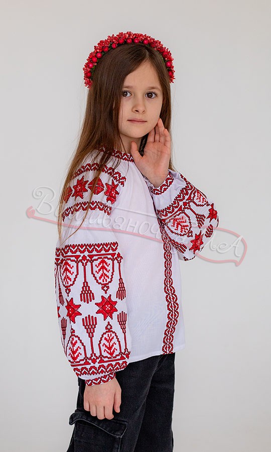 Блузка для девочки с вышивкой 951-2. - фото 4 vishivano4ka.com.ua