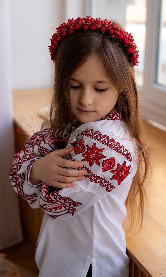 Блузка для девочки с вышивкой 951-2. - фото 5 vishivano4ka.com.ua