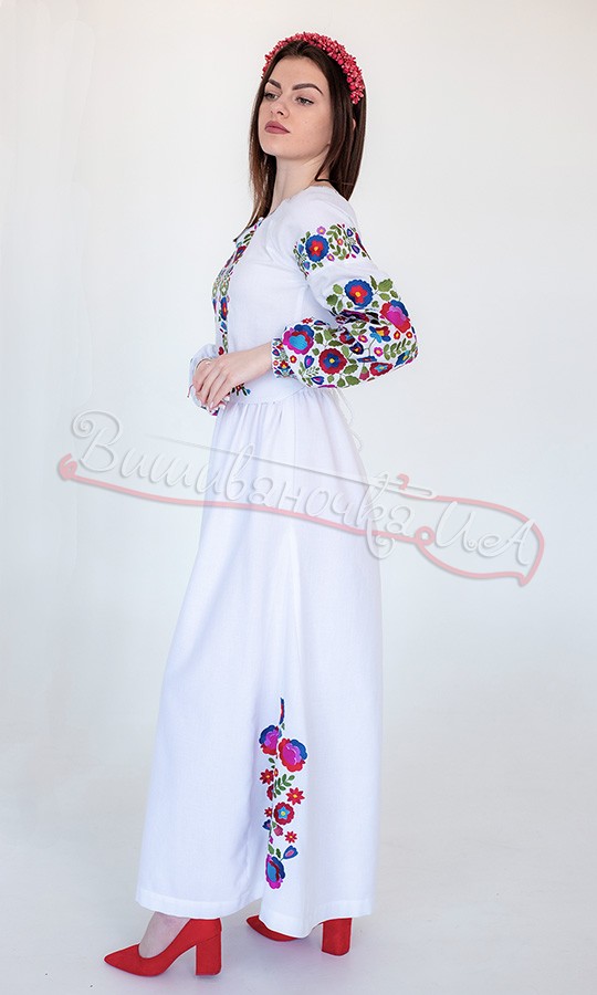 Вишита сукня з квітковим орнаментом 1280 - фото 3 vishivano4ka.com.ua