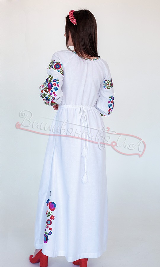 Вишита сукня з квітковим орнаментом 1280 - фото 4 vishivano4ka.com.ua