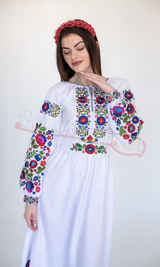 Вишита сукня з квітковим орнаментом 1280 - фото 5 vishivano4ka.com.ua