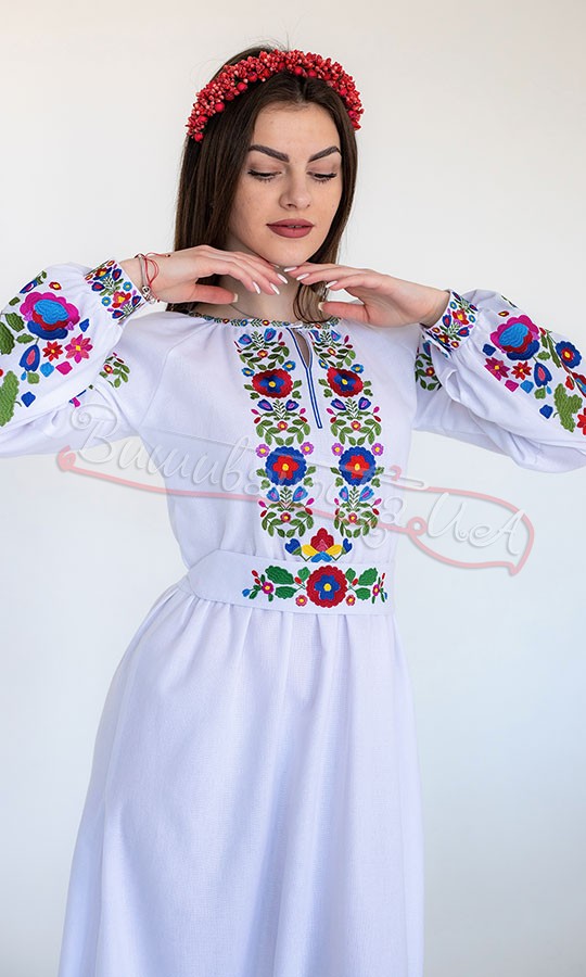 Вишита сукня з квітковим орнаментом 1280 - фото 6 vishivano4ka.com.ua