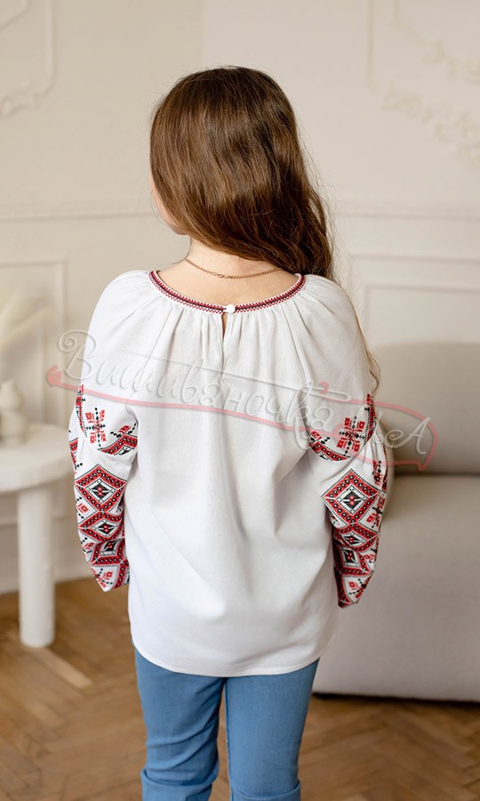 Белая детская вышиванка 4362 - фото 3 vishivano4ka.com.ua
