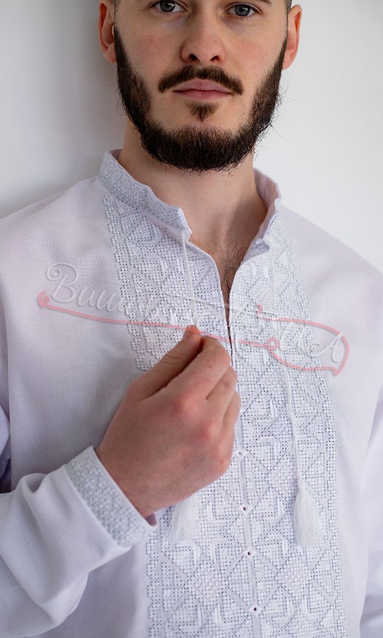 Белый вышитый набор для пары 73502 - фото 7 vishivano4ka.com.ua