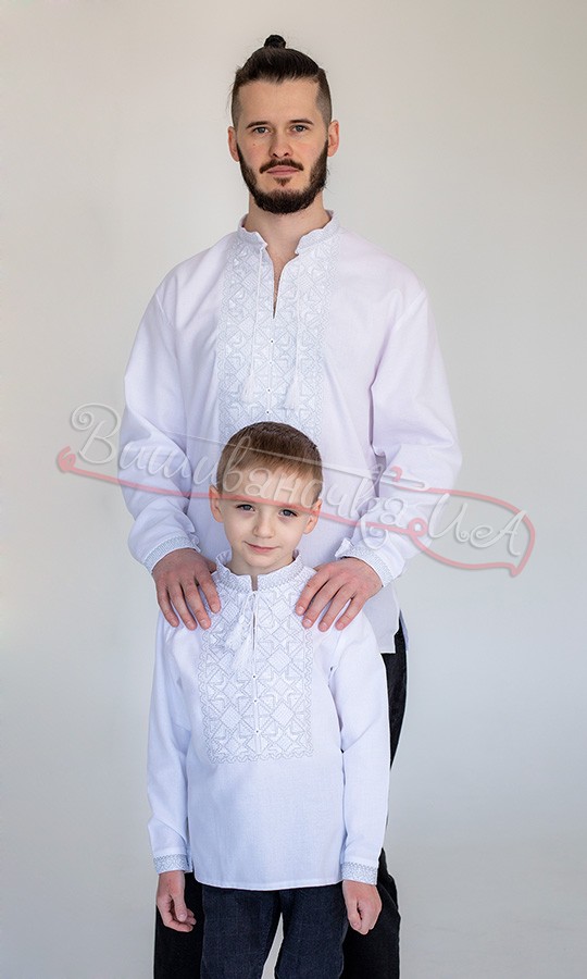 Комплект вышиванок для папы и сына 73500 - фото 3 vishivano4ka.com.ua