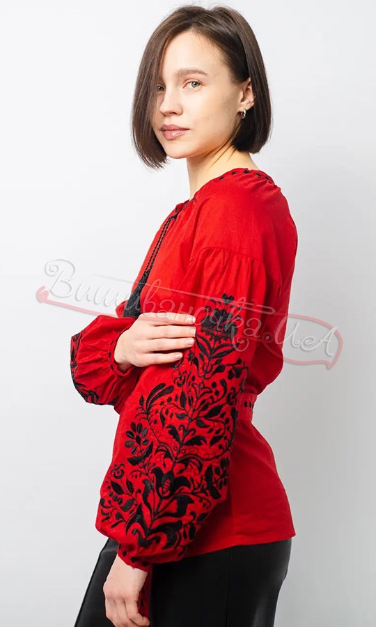 Жіноча вишиванка в червоному кольорі 1042 - фото 3 vishivano4ka.com.ua