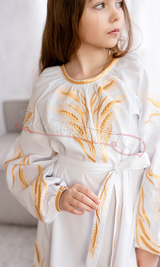 Вышитое платье с колосьями 4360 - фото 3 vishivano4ka.com.ua