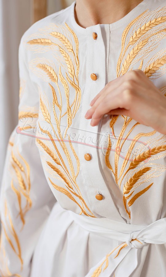 Сукня з вишитими колосками 4670 - фото 3 vishivano4ka.com.ua