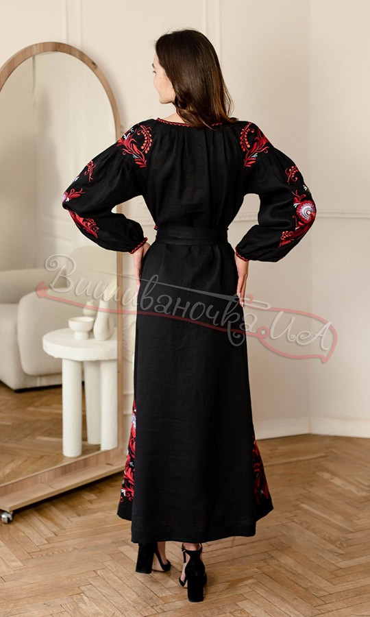 Вишита сукня довжиною максі 4678 - фото 4 vishivano4ka.com.ua