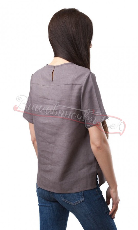 Блуза з вишивкою на короткий рукав BL 238 - фото 3 vishivano4ka.com.ua