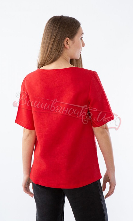 Блузка з льону BL 233 - фото 3 vishivano4ka.com.ua