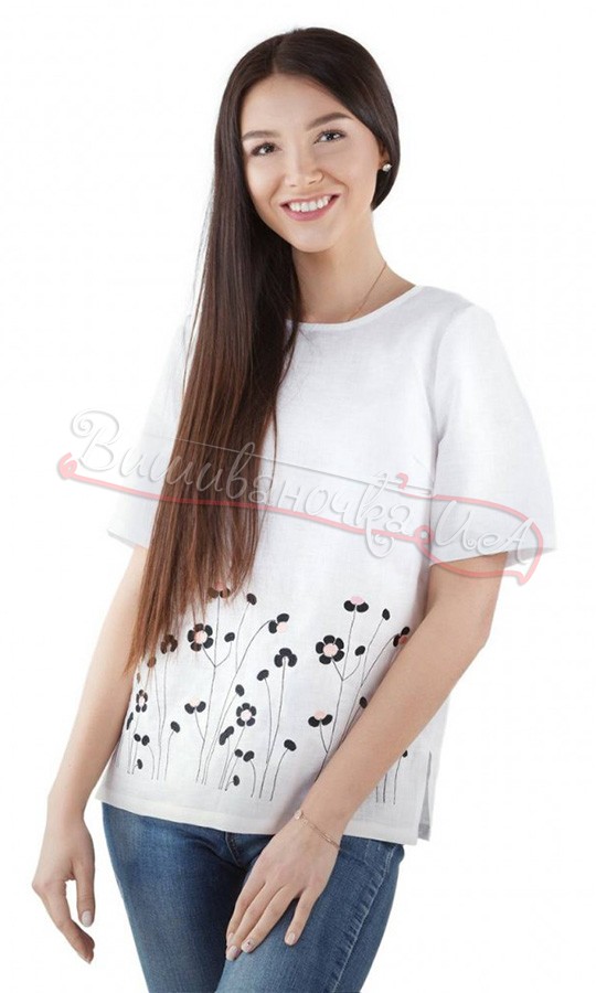 Блузка з льону BL 233 - фото 4 vishivano4ka.com.ua