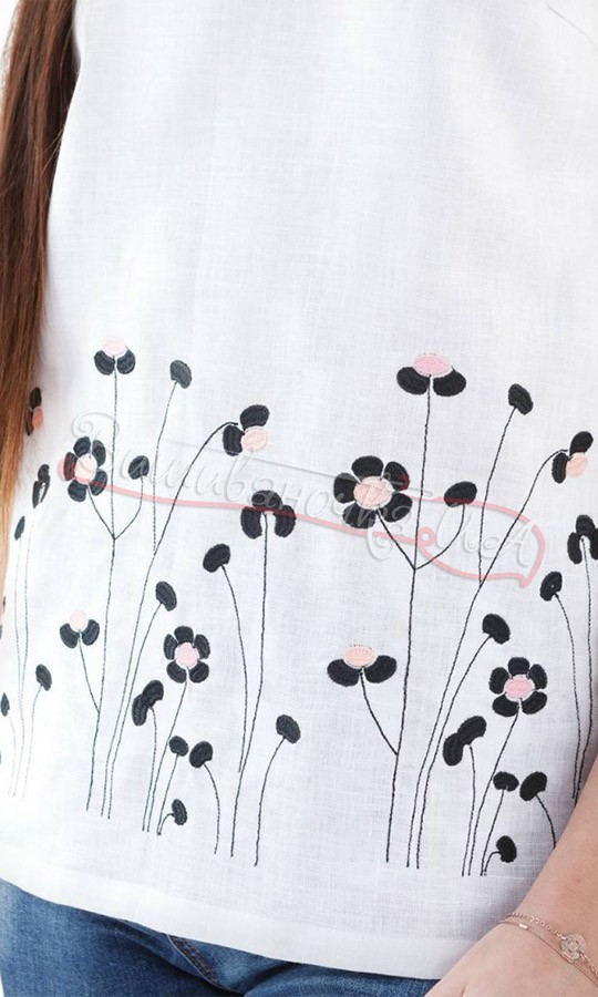Блузка з льону BL 233 - фото 5 vishivano4ka.com.ua