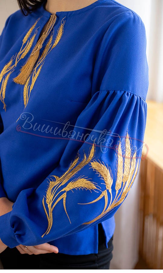 Блуза жіноча з колосками 212-7 - фото 4 vishivano4ka.com.ua