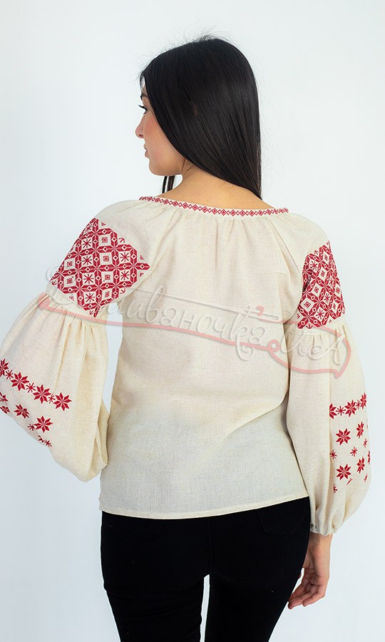 Жіноча блуза сірого кольору з вишивкою 235-4 - фото 6 vishivano4ka.com.ua