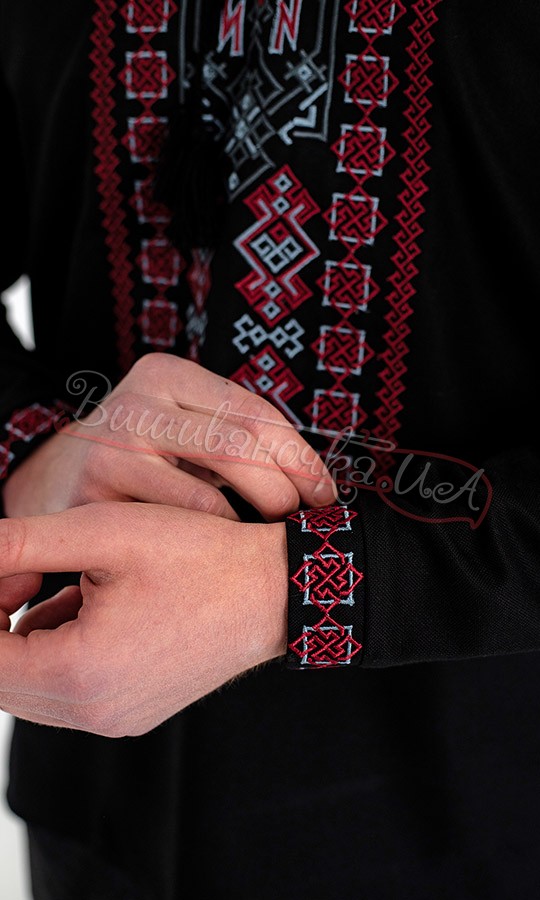 Мужская вышиванка с гербом 365-12 - фото 4 vishivano4ka.com.ua