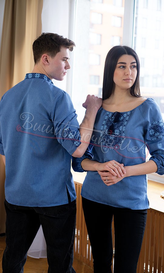 Комплект вышиванок для пары 73855 - фото 3 vishivano4ka.com.ua