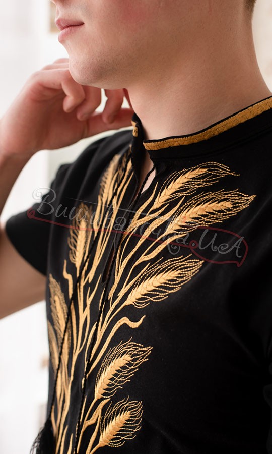 Футболка чоловіча з колосками 5219 - фото 3 vishivano4ka.com.ua