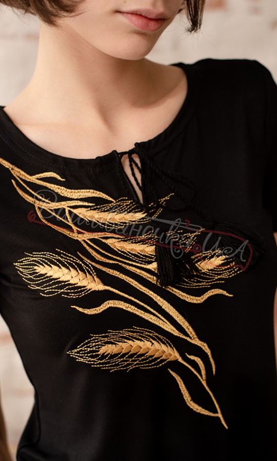 Футболка з вишивкою колосків 5146 - фото 3 vishivano4ka.com.ua