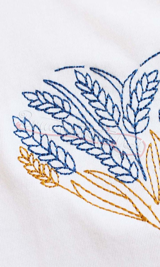 Патріотична футболка з колосками ДЖ-1 - фото 3 vishivano4ka.com.ua