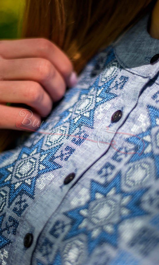 Жіноча блуза під джинс на льоні 4598 - фото 3 vishivano4ka.com.ua