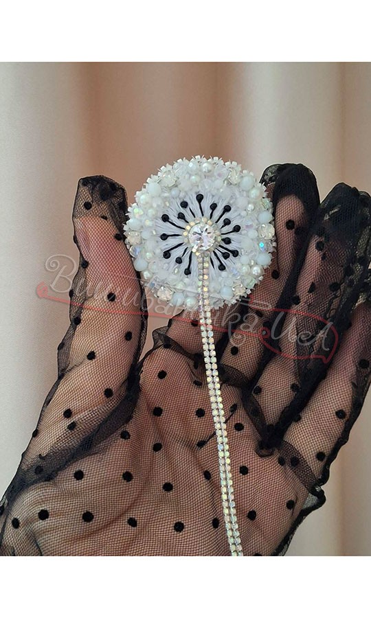 Брошка Кульбаба ББ23 - фото 2 vishivano4ka.com.ua