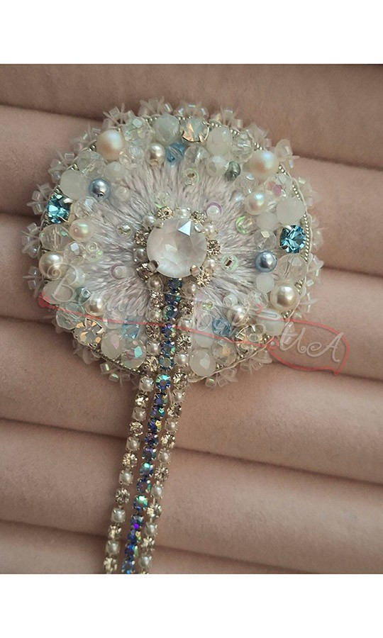 Брошка Кульбаба ББ24 - фото 3 vishivano4ka.com.ua