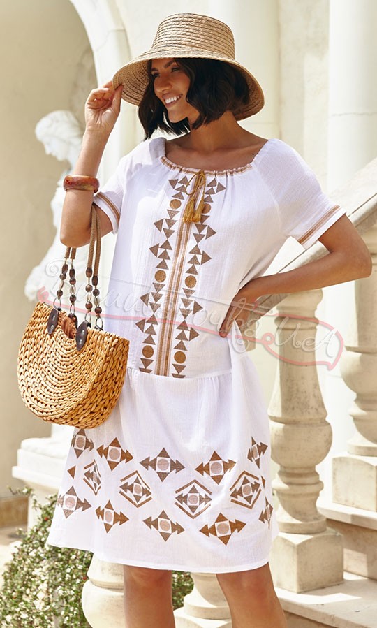 Сукня-вишиванка білого кольору 90338.2 - фото 2 vishivano4ka.com.ua