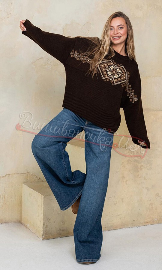 Джемпер з вишивкою 5190 - фото 2 vishivano4ka.com.ua