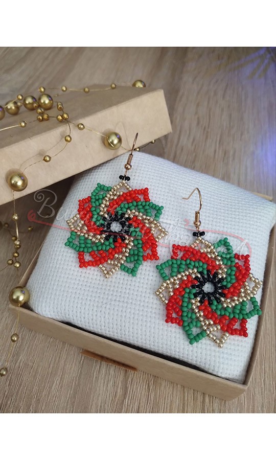 Серьги ручной работы СЛ04 - фото 1 vishivano4ka.com.ua