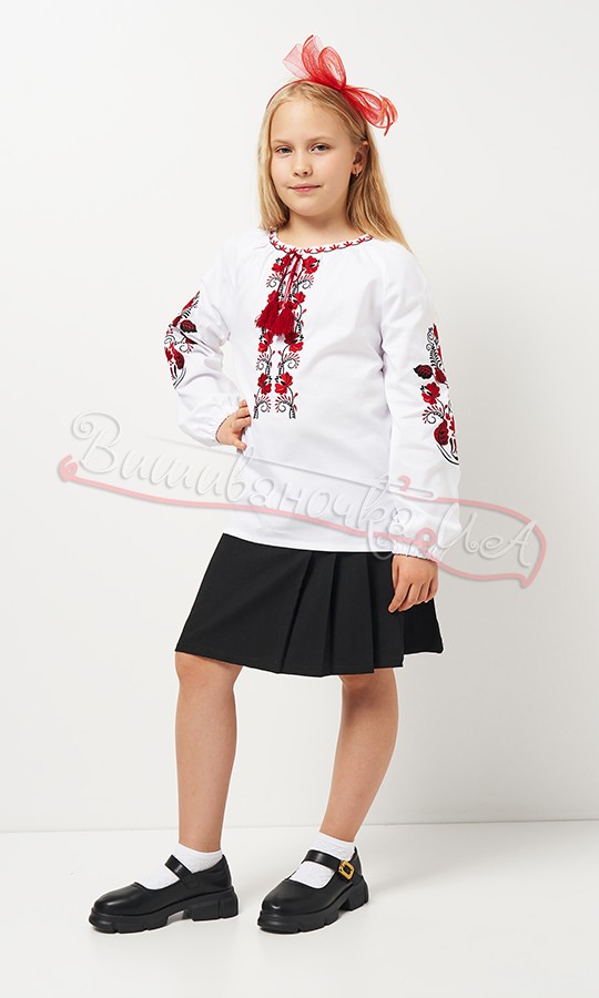 Блуза с вышивкой гладью 919-2 - фото 3 vishivano4ka.com.ua