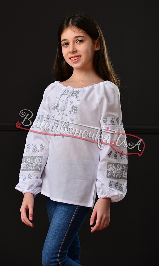 Вышитая блуза для девочки 918-1 - фото 5 vishivano4ka.com.ua