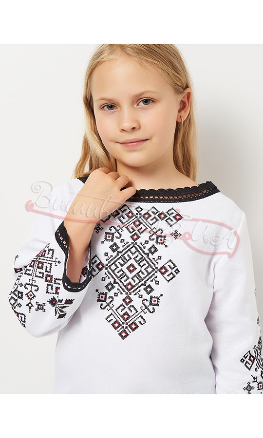 Вышиванка для девочки 9046-4 - фото 3 vishivano4ka.com.ua