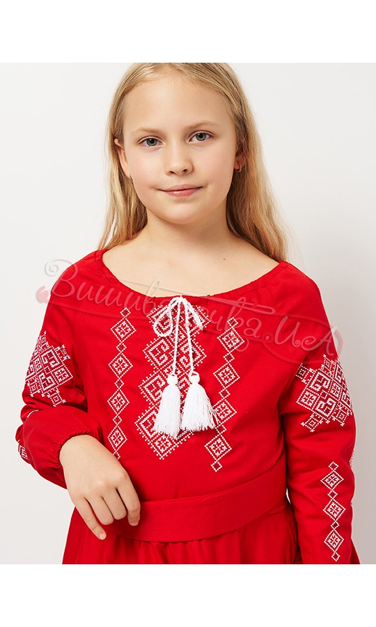 Яркое платье для девочки 8016-7 - фото 3 vishivano4ka.com.ua