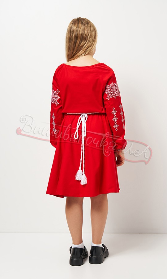 Яркое платье для девочки 8016-7 - фото 4 vishivano4ka.com.ua