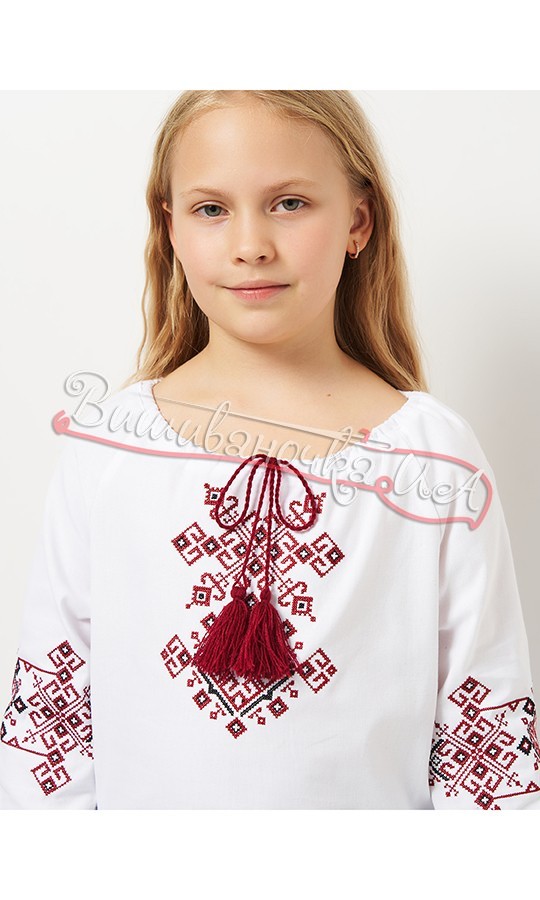 Рубашка с вышивкой для девочки 9176-4 - фото 3 vishivano4ka.com.ua