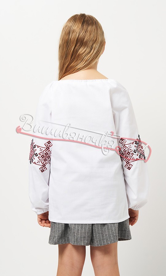 Рубашка с вышивкой для девочки 9176-4 - фото 4 vishivano4ka.com.ua