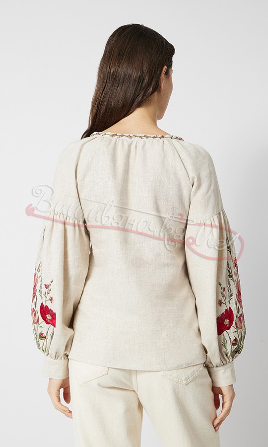 Жіноча вишита блуза з ніжним квітковим узором 2205 - фото 5 vishivano4ka.com.ua