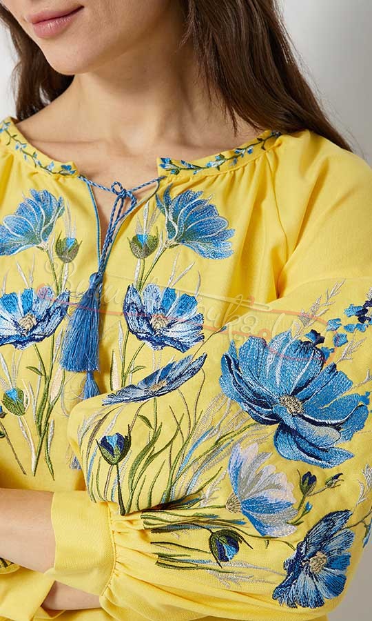 Жіноча вишита блуза з квітами 2205-8 - фото 2 vishivano4ka.com.ua
