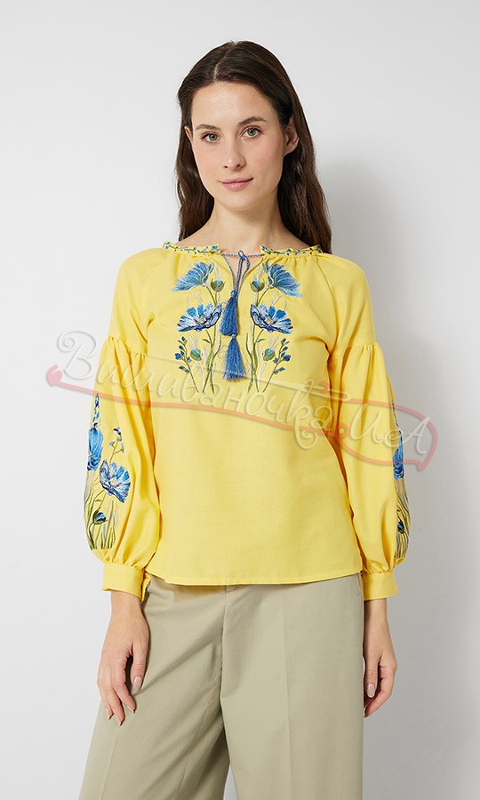 Жіноча вишита блуза з квітами 2205-8 - фото 3 vishivano4ka.com.ua