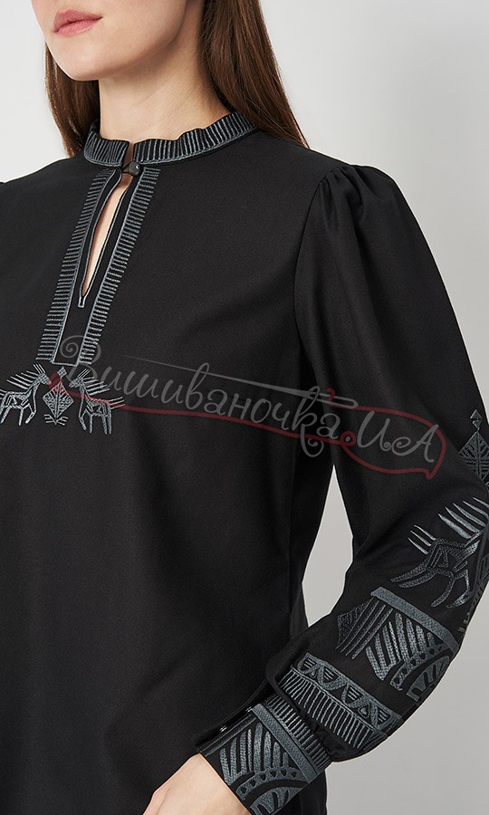 Жіноча чорна вишиванка 545-5 - фото 4 vishivano4ka.com.ua
