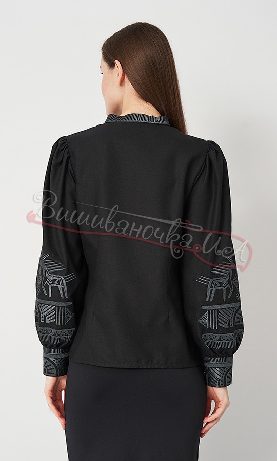 Жіноча чорна вишиванка 545-5 - фото 5 vishivano4ka.com.ua