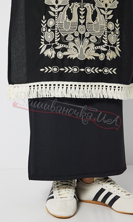 Фартушок з бежевою вишивкою 0110-1.1 - фото 3 vishivano4ka.com.ua