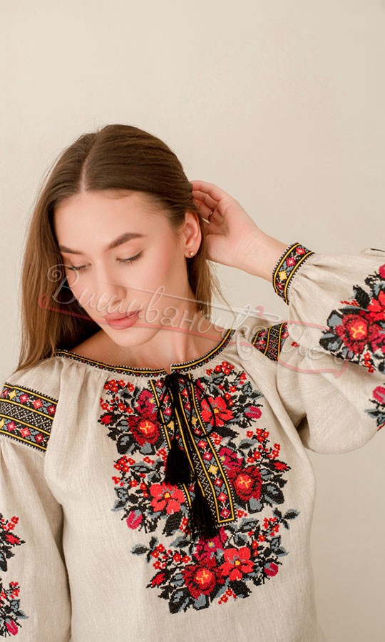 Вишиванка з квітковим орнаментом 4689 - фото 3 vishivano4ka.com.ua