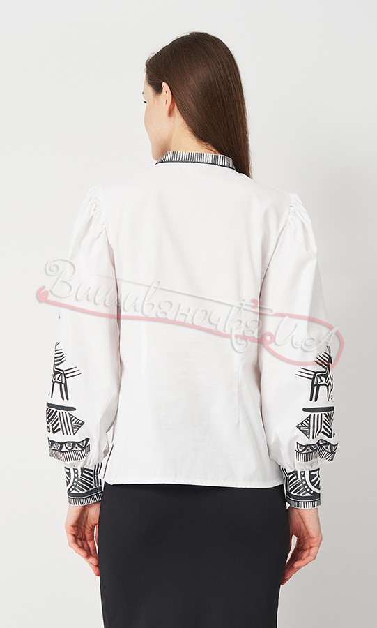 Блуза з вишитим узором коників 545-1 - фото 4 vishivano4ka.com.ua