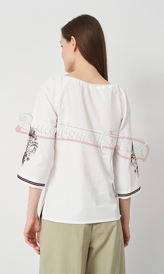 Жіноча бавовняна блуза 270-8 - фото 4 vishivano4ka.com.ua