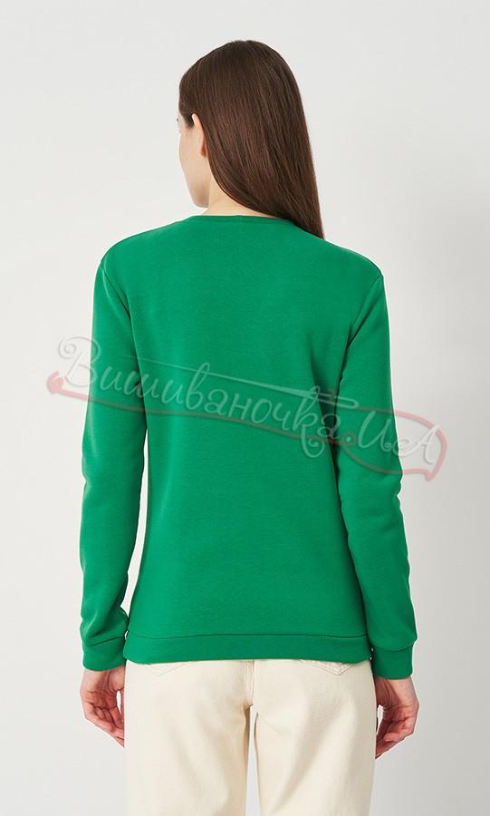 Зелений жіночий світшот 0021 - фото 4 vishivano4ka.com.ua